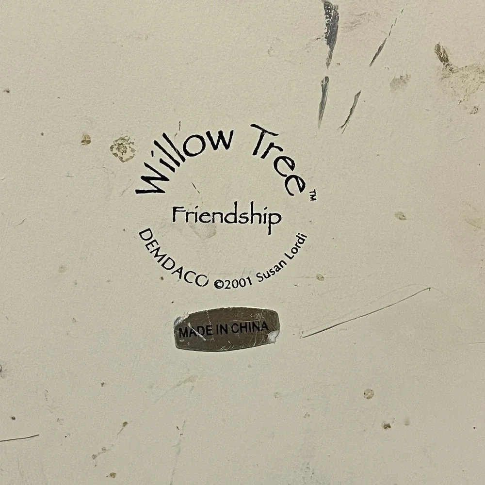 Willow Tree Susan Lordi 2001 Demdaco Friendship Forever True Friends Plaque Tile